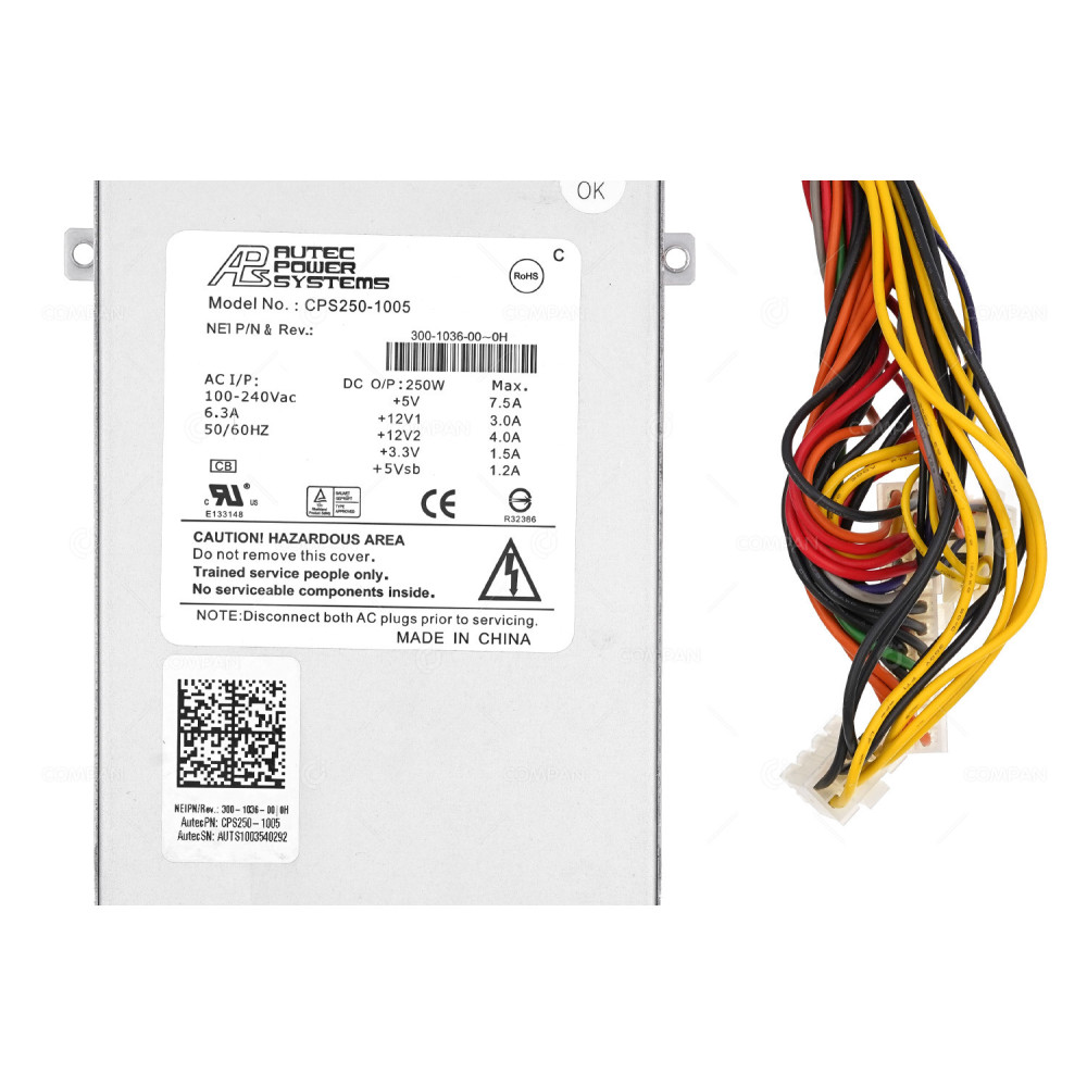 300-1036-00-0H  EMC POWER SUPPLY 250W FOR EMC CENTERA SN4